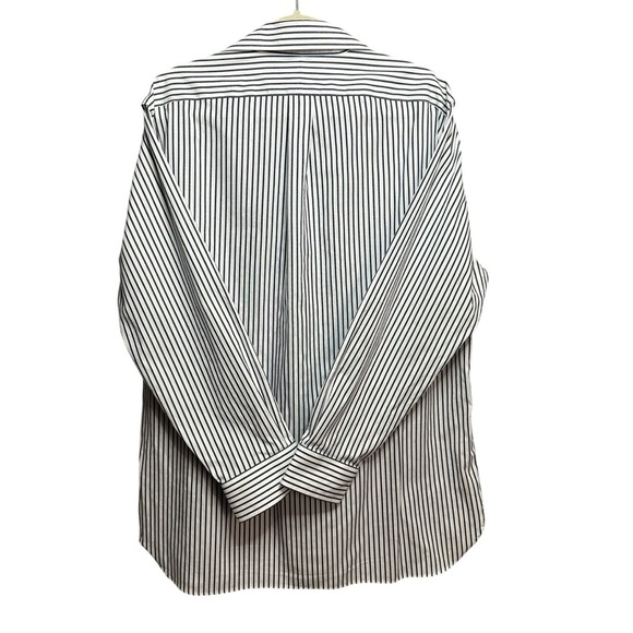 Ralph Lauren Classic Fit Grey Striped Long Sleeve Shirt Size XL - Picture 6 of 10